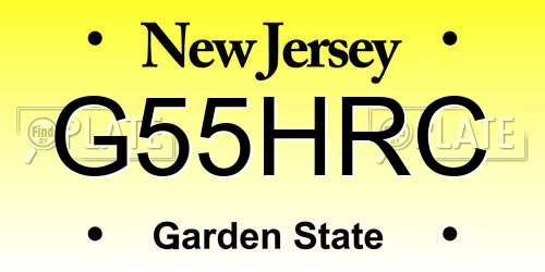 G55HRC New Jersey License Plate