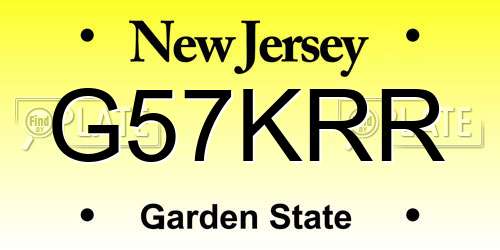 G57KRR New Jersey License Plate