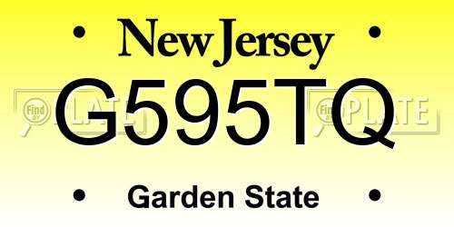 G595TQ New Jersey License Plate