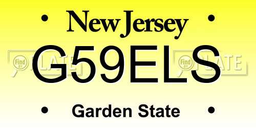 G59ELS New Jersey License Plate