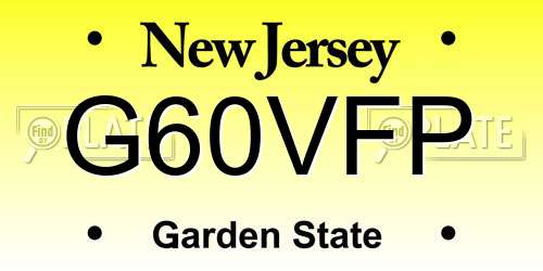 G60VFP New Jersey License Plate