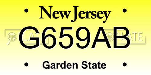 G659AB New Jersey License Plate