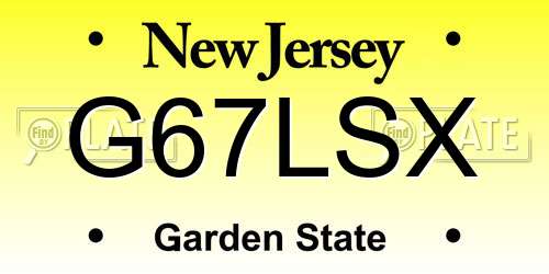 G67LSX New Jersey License Plate