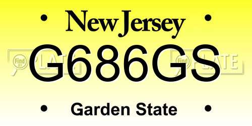 G686GS New Jersey License Plate