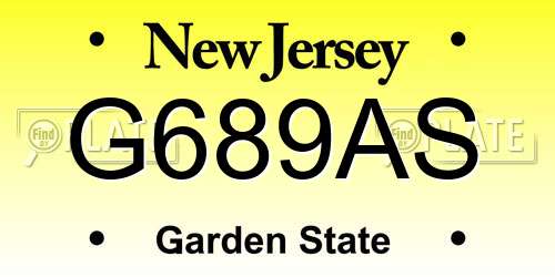 G689AS New Jersey License Plate