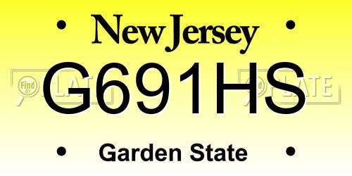 G691HS New Jersey License Plate