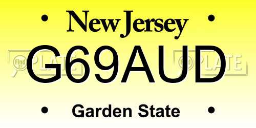 G69AUD New Jersey License Plate