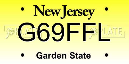G69FFL New Jersey License Plate