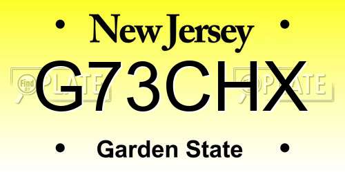 G73CHX New Jersey License Plate