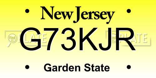 G73KJR New Jersey License Plate