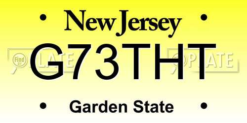 G73THT New Jersey License Plate