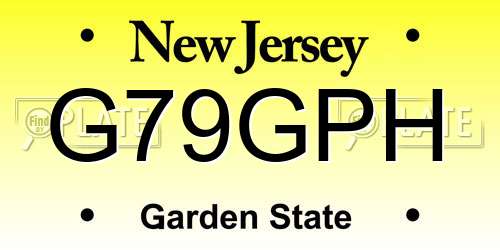 G79GPH New Jersey License Plate