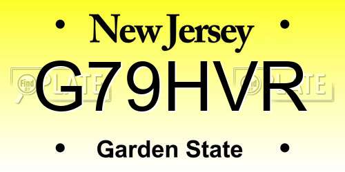 G79HVR New Jersey License Plate
