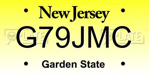 G79JMC New Jersey License Plate