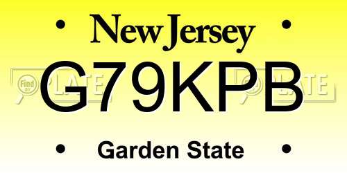 G79KPB New Jersey License Plate