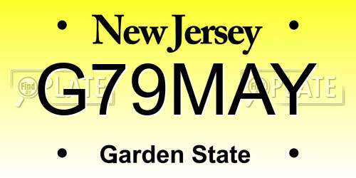 G79MAY New Jersey License Plate