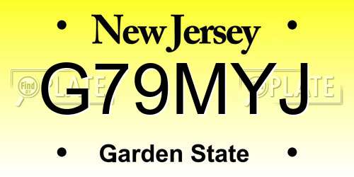 G79MYJ New Jersey License Plate