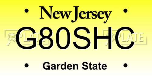 G80SHC New Jersey License Plate