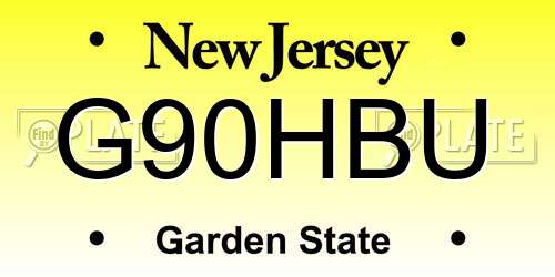 G90HBU New Jersey License Plate