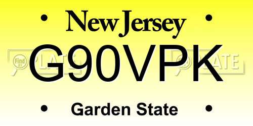 G90VPK New Jersey License Plate