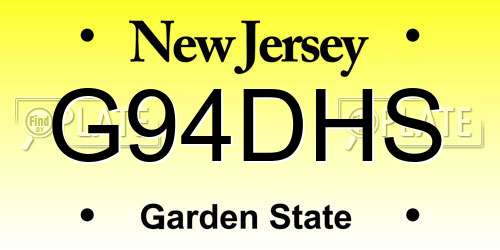 G94DHS New Jersey License Plate