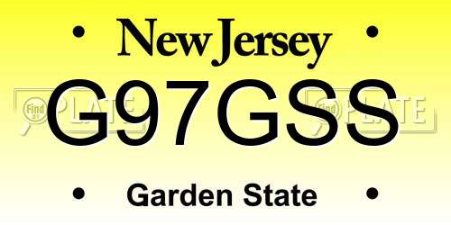G97GSS New Jersey License Plate