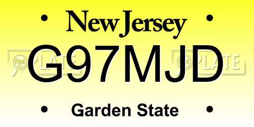 G97MJD New Jersey License Plate