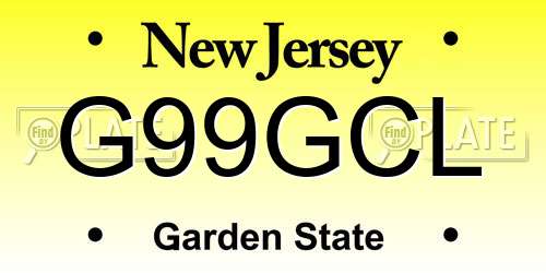 G99GCL New Jersey License Plate