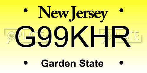 G99KHR New Jersey License Plate