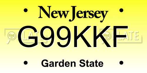 G99KKF New Jersey License Plate