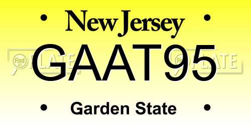 GAAT95 New Jersey License Plate