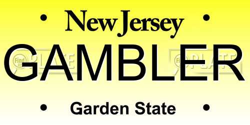 GAMBLER New Jersey License Plate