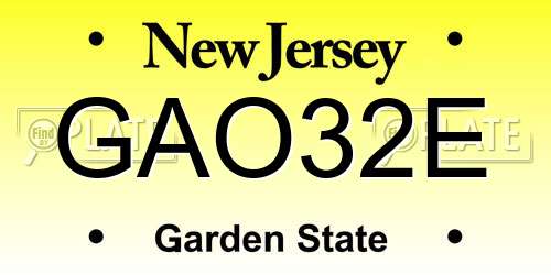GAO32E New Jersey License Plate