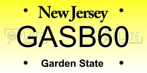 GASB60 New Jersey License Plate