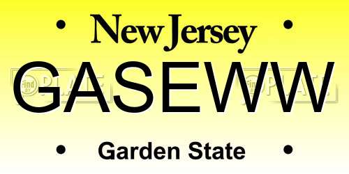 GASEWW New Jersey License Plate