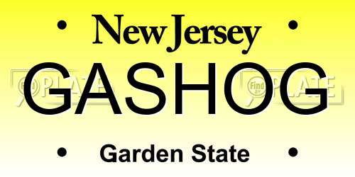 GASHOG New Jersey License Plate