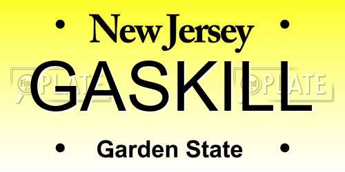 GASKILL New Jersey License Plate