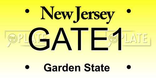 GATE1 New Jersey License Plate