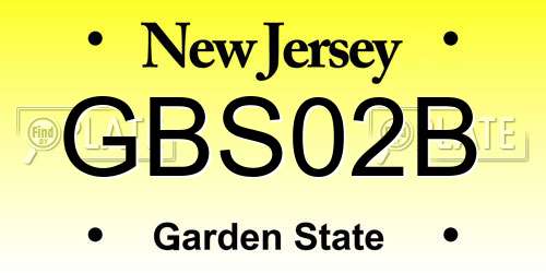 GBS02B New Jersey License Plate
