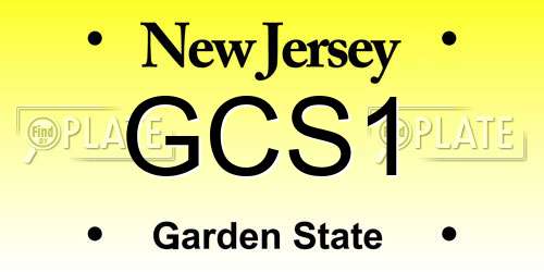 GCS1 New Jersey License Plate