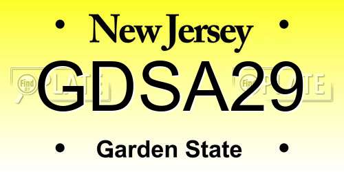 GDSA29 New Jersey License Plate