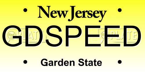 GDSPEED New Jersey License Plate