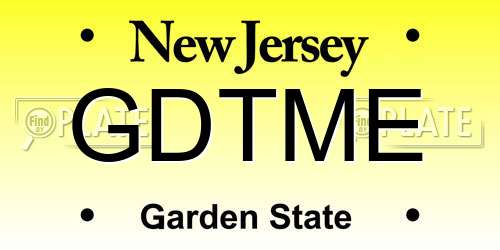GDTME New Jersey License Plate