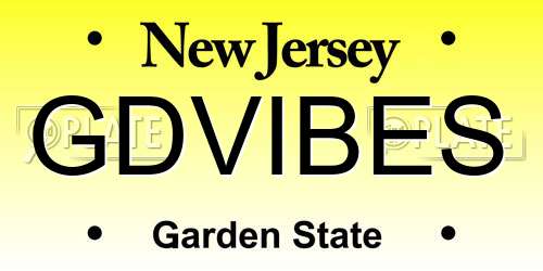 GDVIBES New Jersey License Plate