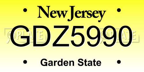 GDZ5990 New Jersey License Plate