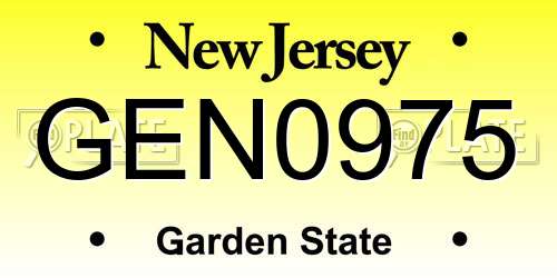 GEN0975 New Jersey License Plate