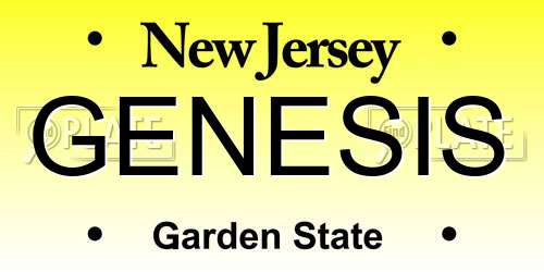 GENESIS New Jersey License Plate