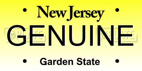 GENUINE New Jersey License Plate