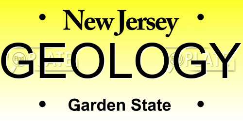 GEOLOGY New Jersey License Plate
