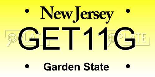 GET11G New Jersey License Plate